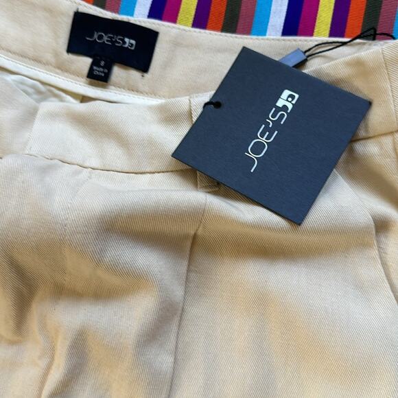 Joes Wide Leg Pants Cream size 8 Beige cotton trouser - Picture 7 of 9